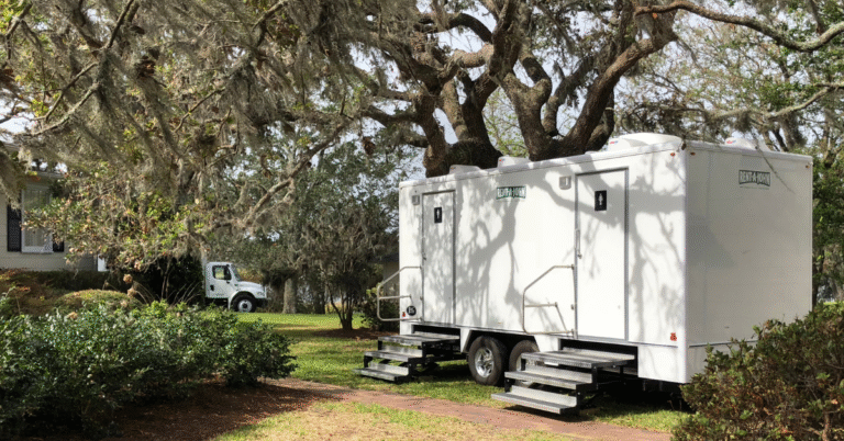 Restroom trailer for events